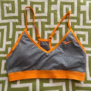 Nike Dri-Fit Women's Orange and Gray Sports Bra